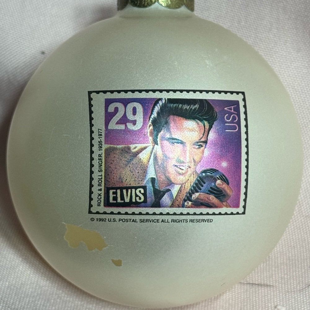 Elvis Presley Ornament with Stamp Design